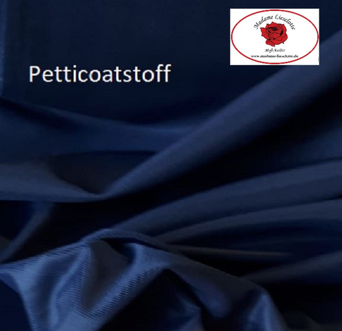 Petticoatstoff / Petticoat-Tüll "dunkelblau"  dicht gewebt, super Qualität (1stk=0,5m)