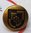 Ösen-Metallknopf mit Wappen altgold matt Dm ca 15mm