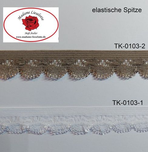elastische Spitzenborte 20mm (1stk=1m)